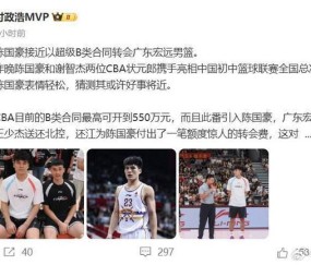 开云体育下载-陈国豪B类合同加盟广东宏远队，王少杰重回北控，转会费高达千万